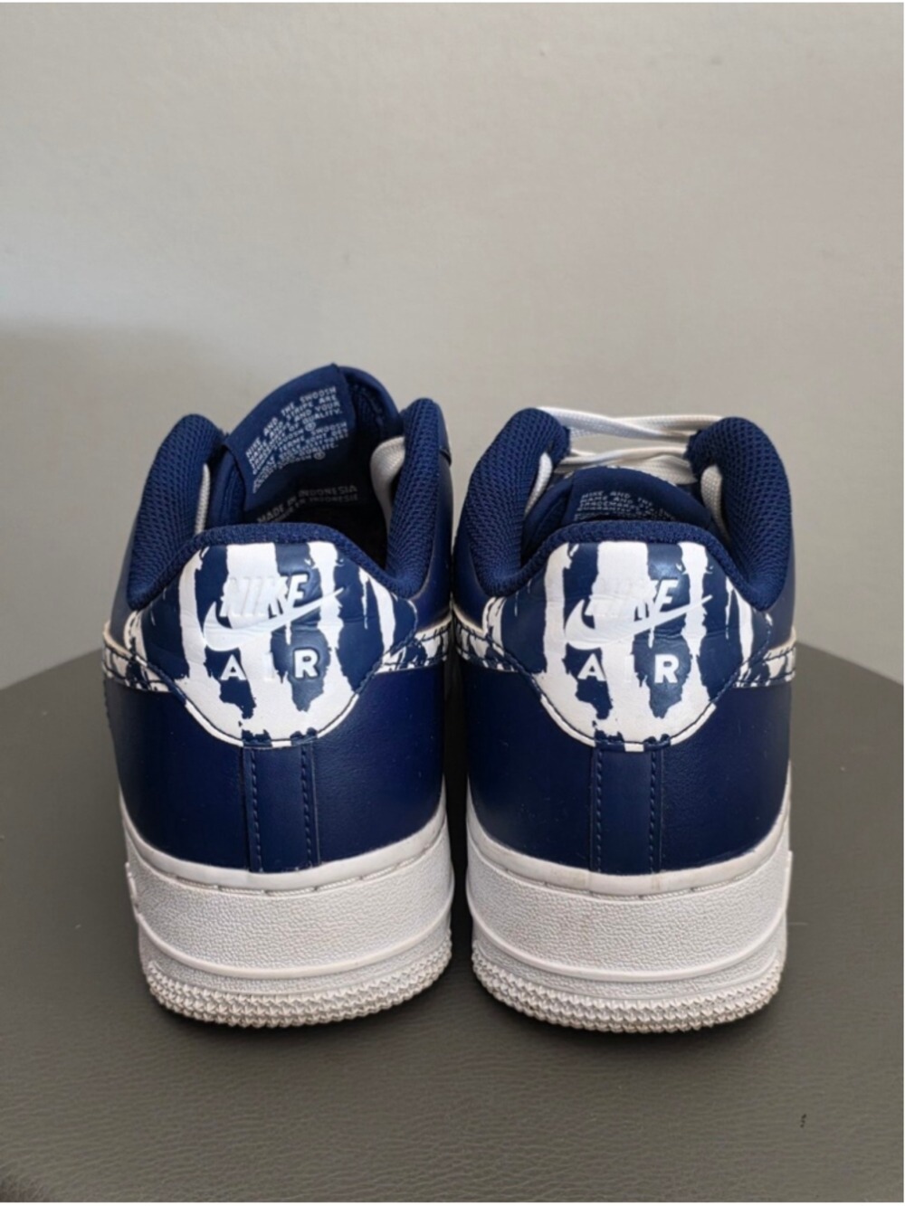 Nike Air Force 1 LV8 1 GS Splatter Swoosh Blue Void Sneakers 8.5 W | 6.5 Youth - Picture 6 of 10